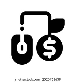 mouse icon. vector glyph icon for your website, mobile, presentation, and logo design.