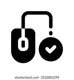 mouse icon. vector glyph icon for your website, mobile, presentation, and logo design.