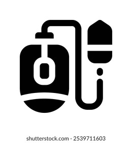 mouse icon. vector glyph icon for your website, mobile, presentation, and logo design.