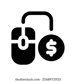mouse icon. vector glyph icon for your website, mobile, presentation, and logo design.