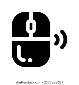 mouse icon. vector glyph icon for your website, mobile, presentation, and logo design.