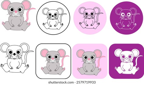 Ícone do mouse - logotipo de linha gráfica vetorial. Silhueta de mouse vetorial