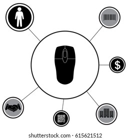 mouse icon. vector illustration