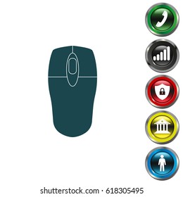 mouse icon. vector illustration