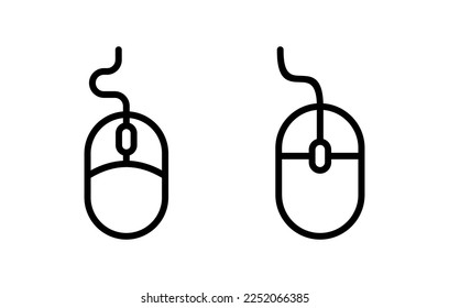 Icono de ratón ilustración vectorial. haga clic en firmar y símbolo. vector de icono de puntero.