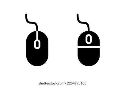 Icono de ratón ilustración vectorial. haga clic en firmar y símbolo. vector de icono de puntero.