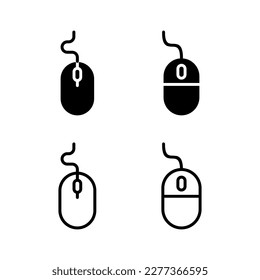 Mouse icon vector illustration. click sign and symbol. pointer icon vector.