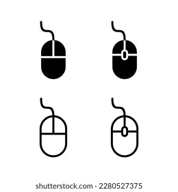 Mouse icon vector illustration. click sign and symbol. pointer icon vector.