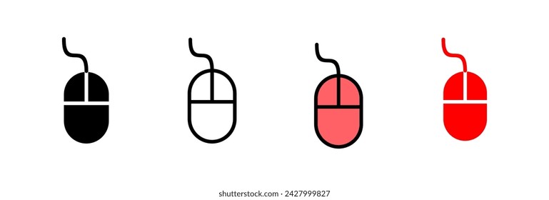 Mouse icon vector illustration. click sign and symbol. pointer icon vector.