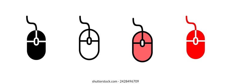 Mouse icon vector illustration. click sign and symbol. pointer icon vector.