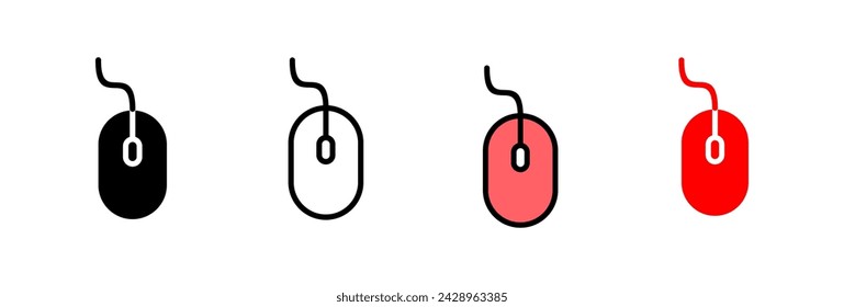 Mouse icon vector illustration. click sign and symbol. pointer icon vector.