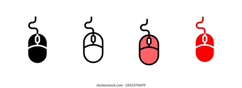 Mouse icon vector illustration. click sign and symbol. pointer icon vector.