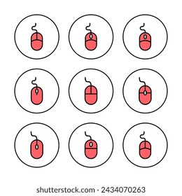 Mouse icon vector illustration. click sign and symbol. pointer icon vector.