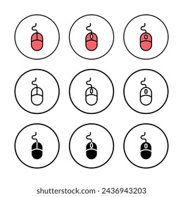 Mouse icon vector illustration. click sign and symbol. pointer icon vector.