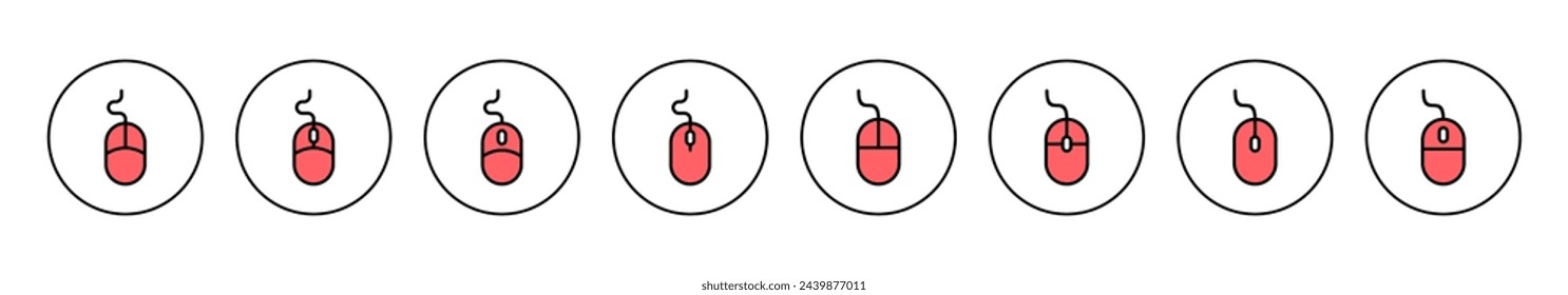 Mouse icon vector illustration. click sign and symbol. pointer icon vector.