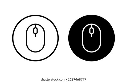 Ilustración vectorial del icono del ratón. signo y símbolo del Hacer clic. Vector del icono del puntero.