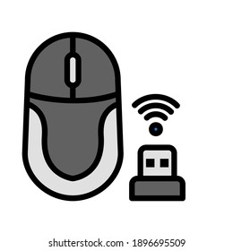 Mouse icon vector illustration in filled line style about internet of things for any projects, use for website mobile app presentation