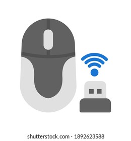 Mouse icon vector illustration in flat style about internet of things for any projects, use for website mobile app presentation