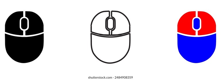 mouse icon vector. mouse icon vector illustration Free Vector.