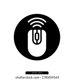 Plantilla de logotipo de Ilustración del vector de iconos del ratón en un estilo moderno