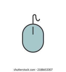 mouse icon vector illustration logo template for many purpose. Isolated on white background. full color cartoon