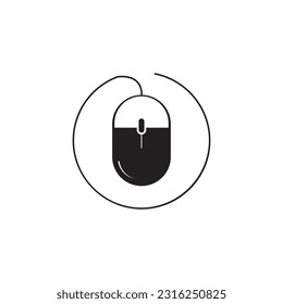 MOUSE ICON VECTOR ILLUSTRATION SYMBOL DESIGN