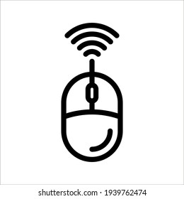 Mouse icon vector illustration template on white background. color editable