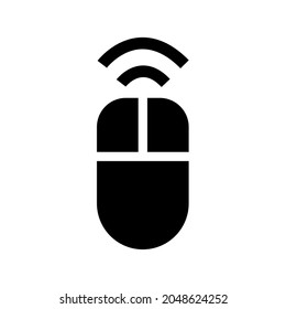 Mouse icon vector illustration template. Wireless mouse. Simple style and isolated on a blank background.