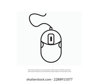 Plantilla de ilustración del vector de icono del ratón
