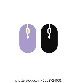 Modelo de ilustração de vetor de ícone do mouse