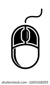 Mouse icon vector illustration template, computer parts silhouette, computer mouse sign, PC mouse-icon isolate, mouse flat sign, mouse-symbol pictogram, mouse clipart design UX UI icon, 