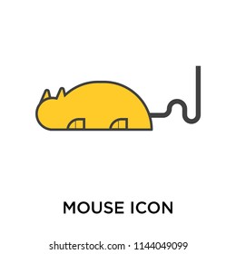 Mouse icon vector isolated on white background for your web and mobile app design, Mouse logo concept