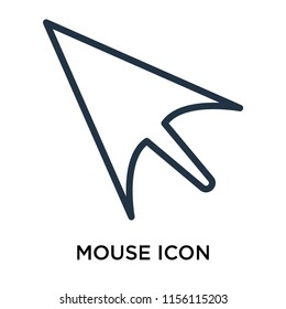 Mouse icon vector isolated on white background, Mouse transparent sign , thin pictogram or outline symbol design in linear style