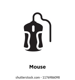 Mouse icon vector isolated on white background, logo concept of Mouse sign on transparent background, filled black symbol
