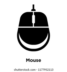 Mouse icon vector isolated on white background, logo concept of Mouse sign on transparent background, filled black symbol