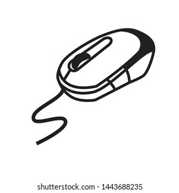 mouse icon vector logo. illustration flat design.