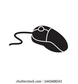 mouse icon vector logo. illustration flat design.