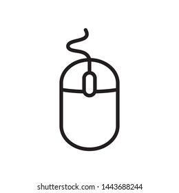 mouse icon vector logo. illustration flat design.