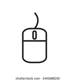 mouse icon vector logo. illustration flat design.
