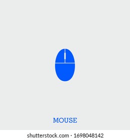 mouse icon. mouse vector on gray background
