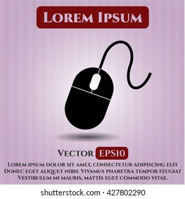 mouse icon vector symbol flat eps jpg app web concept website