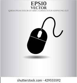 símbolo del icono del ratón vector de vector de pinos planos jpg sitio web de la aplicación