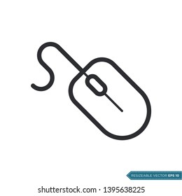 Mouse Icon Vector Template Flat Design