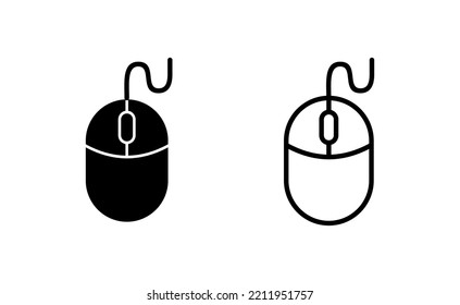Mouse icon vector for web and mobile app. click sign and symbol. pointer icon vector.