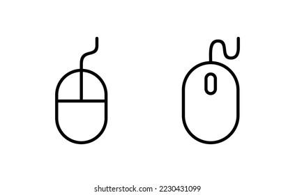 Mouse icon vector for web and mobile app. click sign and symbol. pointer icon vector.
