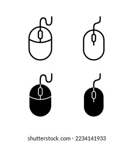 Mouse icon vector for web and mobile app. click sign and symbol. pointer icon vector.