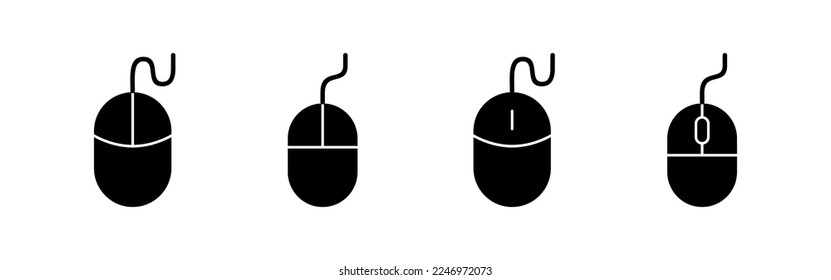 Mouse icon vector for web and mobile app. click sign and symbol. pointer icon vector.