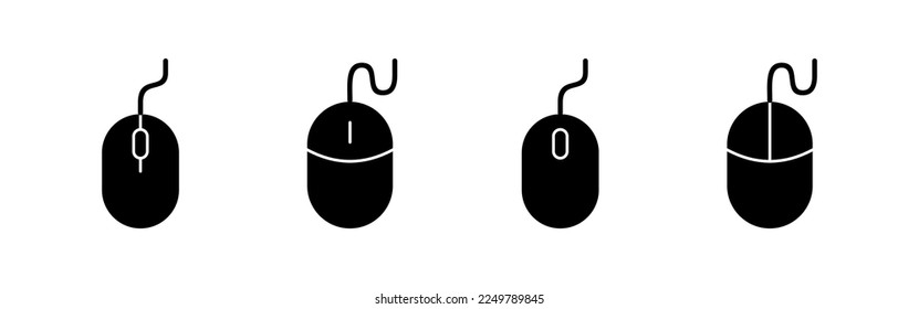 Mouse icon vector for web and mobile app. click sign and symbol. pointer icon vector.