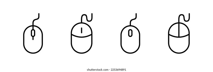 Mouse icon vector for web and mobile app. click sign and symbol. pointer icon vector.