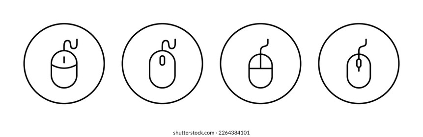 Mouse icon vector for web and mobile app. click sign and symbol. pointer icon vector.